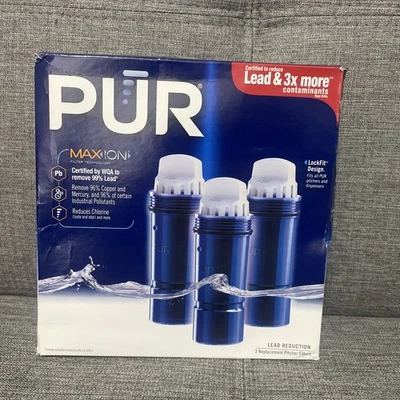 NEW Pur Plus Water PPF951K3 Replacement Filter 3 Count Blue Pitcher Dispenser - Image 1 of 4