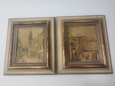 Set Of 2 Autographed Maurice Utrillo Framed Prints , French, 1883-1955 - Image 1 of 4