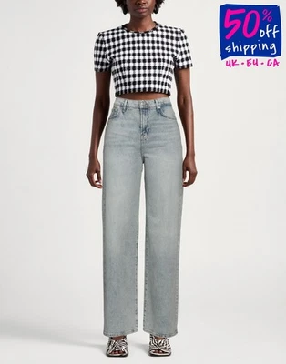 RRP€215 7 FOR ALL MANKIND Straight Jeans W25 Blue Faded - Image 1 of 4