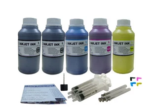 Refill Pigment ink kit HP 940 OfficeJet Pro 8000 8500 A + 5x250ml/S/Plug ND® - Picture 1 of 1