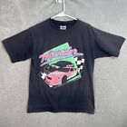 Vintage 90s Days Of Thunder Movie Promo Nascar Racing T Shirt Adult Large Black