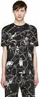 MARKUS LUPFER Animal Print Ropes Black and White Top NWT XS