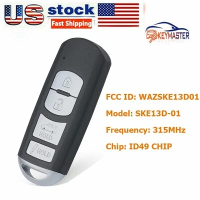 Llavero remoto WAZSKE13D01 para Toyota Yaris iA 2017 2018 2019 modelo: SKE13D-01 Foto 1 de 4