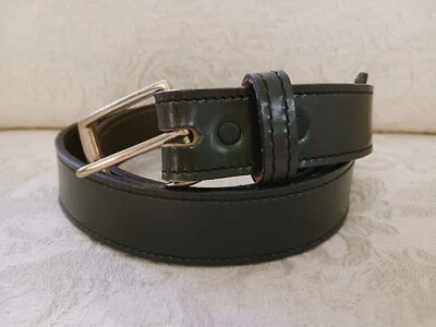 Chambers Sz 36 Avocado Green Top Grain Leather Belt Solid Brass Buckle Made USA - Image 1 of 4