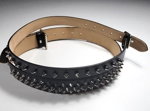 NWT*Alexander McQueen*Black Leather Double Belt*Size 70(IT)- 28(US)*$1,340 - Picture 1 of 17