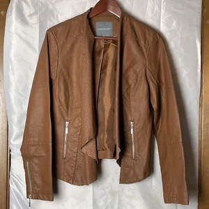 Kate & Mallory Women’s Size Medium Faux Leather Fall jacket brown - Picture 1 of 9