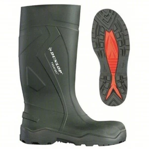 Bota de goma disipativa estática Dunlop E762943, para hombre, 10, rodilla, verde, PR 5ZKK3 - Imagen 1 de 1