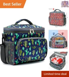 Large Insulated Lunch Bag Polyester 10L Adjustable Strap Portable for Travel - Picture 1 of 10