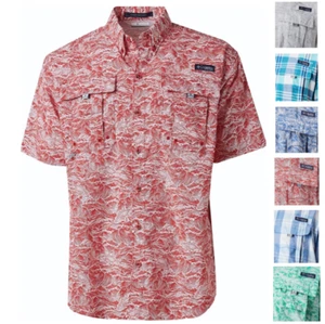 NEU COLUMBIA Herren PFG Super Bahama kurzärmliges belüftetes Angelhemd UPF 30 - Bild 1 von 16