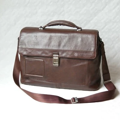 PIQUADRO CE3032  Echtleder Business 17" Laptoptasche 6 Fächer Arbeitstasche RAR - Bild 1 von 4