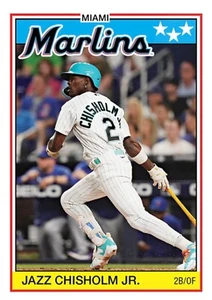 2023 TOPPS TBT 1988 TOPPS UK SET 23 CARD MIAMI MARLINS JAZZ CHISHOLM JR #69 - Picture 1 of 1
