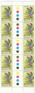 1991 'AUSTRALIAN WATERBIRDS - CAPE BARRON GOOSE' - MNH GUTTER STRIP of 10 x 85c - Picture 1 of 2