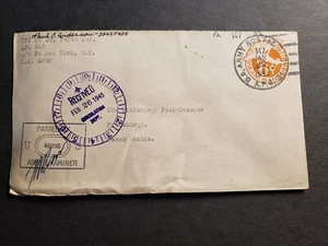 APO 448 BERTRIX, BELGIUM, ETO 1945 Censored WWII Army Cover 347 Infantry APO 147 - Picture 1 of 2