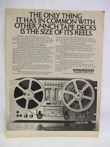 Pioneer 7 Inch Tape Deck RT 707 1978 Vintage Print Ad, Full Page Studio Man Cave - Picture 1 of 1