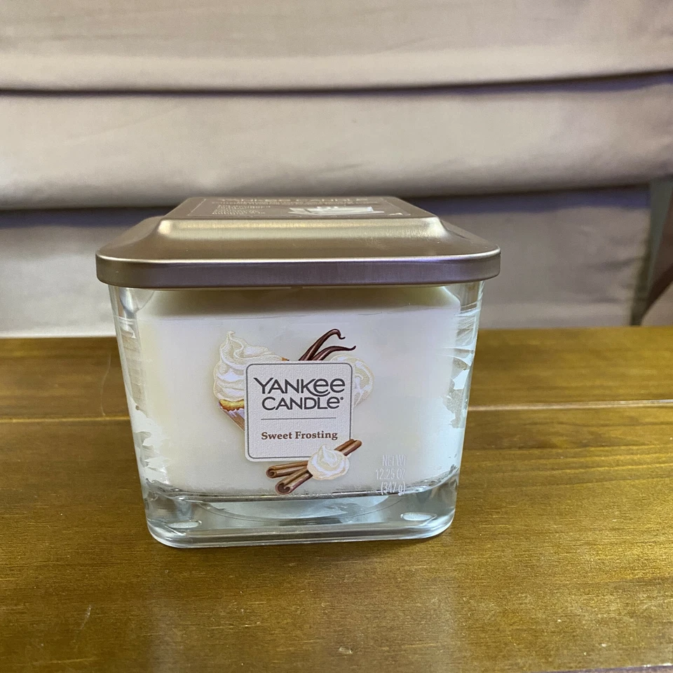 Yankee Candle Elevation Collection With Platform Lid Sweet Frosting 12.25 Oz Jar