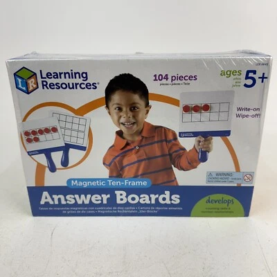 Learning Resources Magnetic Ten Frame Answer Boards Counting & Numbers New - Image 1 of 4