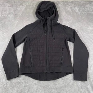 Lululemon Fleece Be True Jacket Women's Size 4 Black Hoodie Quilted Full Zip - Picture 1 of 9