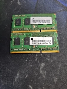 2x HP 4 GB SO-DIMM 1600 MHz PC3-12800 DDR3 SDRAM Memory (B4U39AT) 8gb Total - Bild 1 von 2