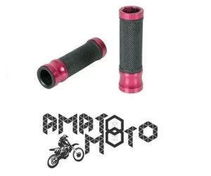 COPPIA MANOPOLE 90311 MOTO METAL GRIPS ROSSO IN GOMMA E ALLUMINIO - Foto 1 di 1
