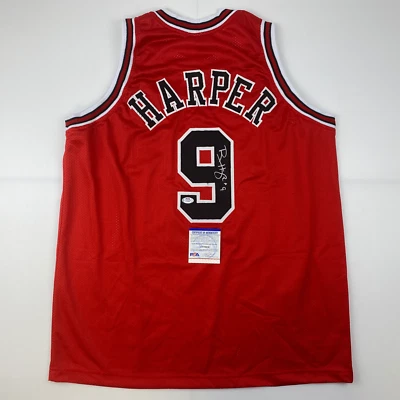 Autographed/Signed Ron Harper Chicago Red Basketball Jersey PSA/DNA COA - Image 1 of 3