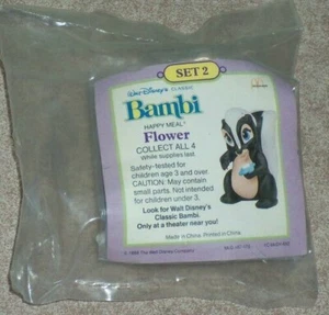 VINTAGE 1988 MCDONALDS DISNEYHAPPY MEAL TOY FLOWER from Bambi Promo MIP - Picture 1 of 1