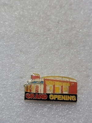 2009 McDonald's Grand Opening Crew Lapel Hat Pin Enamel Clutch Back Gold Toned - Image 1 of 4