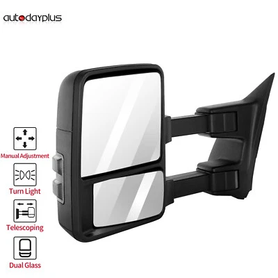 司机侧手动拖镜适用于 08-16 福特 F250-F550 超级任务烟雾信号 — 第 1/4 张图片