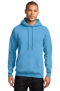 Port & Company Mens Long Sleeve Core Fleece Pullover Hooded Sweatshirt PC78H - Picture 1 of 51