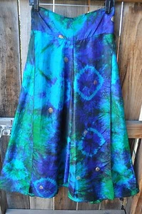 ARTIST HAND PAINTED SILK ART TO WEAR TIE DYED ONE OF A KIND PANT BY DILEMMA,OS ! - Picture 1 of 4
