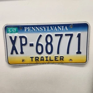 Pennsylvania State Nummernschild blau, weiß, gelb XP-68771 Anhänger 2017 - Bild 1 von 2