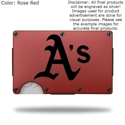 Cartera personalizada "OAKLAND ATHLETICS" grabada con láser - Elige un color de billetera Foto 1 de 4