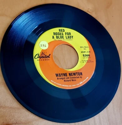 Wayne Newton 45 RPM One More Memory/Red Roses For A Blue Lady CAPITOL - Image 1 of 3