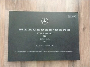 Mercedes Benz TYPE 230-250  Catalog *A* 1971 Parts Catalog - Picture 1 of 5