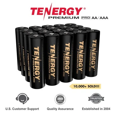 Tenergy PREMIUM PRO AA AAA 2800mAh,1100mAh NiMH Rechargeable Batteries 1.2V Lot - Image 1 of 4