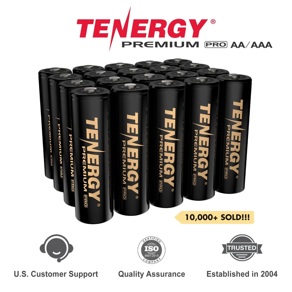 Lote Baterías Recargables Tenergy PREMIUM PRO AA AAA 2800mAh,1100mAh NiMH 1.2V Foto 1 de 4