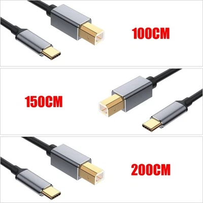 USB C to USB B Data Transfer Cable Line For Printers And Electronic Keyboards - Image 1 of 4