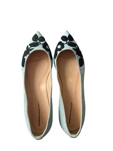 J. Crew Seafoam Satin pointed toe flats Flowers 6.5 - Picture 1 of 7