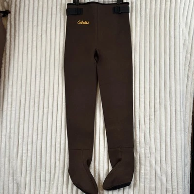 Cabela’s Brown Neoprene Footed waders fishing hunting outdoors Small - Image 1 of 4