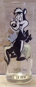 VINTAGE 1973 PEPSI LOONEY TUNES PEPE LE PEW STINKTIER TRINKGLAS TASSE CARTOON - Bild 1 von 4