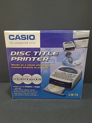 Casio CW-75 USB Direct CD/DVD Disc Title Printer with QWERTY Keyboard - NEW - Image 1 of 4