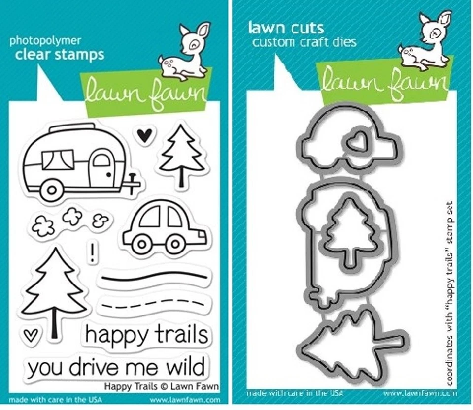 Sello transparente Happy Trails, juego de troqueles de acero, LF601, LF609, juego personalizado, artesanía Foto 1 de 1