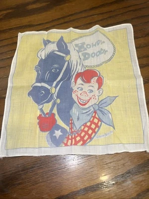 Vintage Iconic child's hankie with Howdy Doody and horse - Image 1 of 3