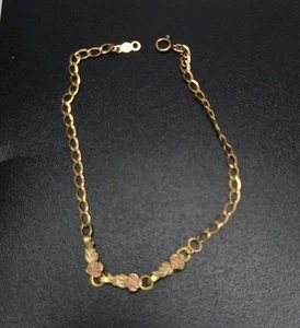 Dainty 3 Rose Gold filled 7 1/2” Link bracelet 2.2 Grams 1/20 14K Very Cute - Picture 1 of 3