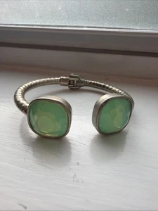 Blue Green Stone Silver Tone Bracelet - Picture 1 of 7