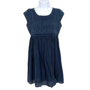 Kleid Solitaire blau Boho bestickt Perlen Flügelärmel blau Größe S - Bild 1 von 11