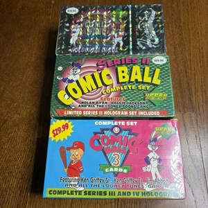 Juegos completos Comic Ball Upper Deck 1992 serie 1 2 3 hologramas sellados Looney Tunes - Imagen 1 de 2