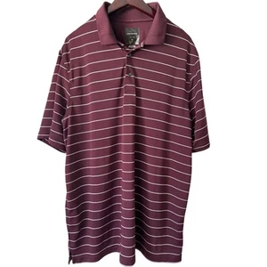 Greg Norman Play Dry Men's Short Sleeved Polo Shirt Size XL Burgandy Wicking UPF - Picture 1 of 5