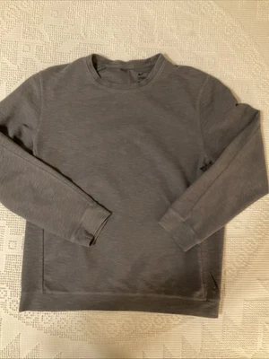 Camisa de treino Nike Yoga Crew masculina grande cinza Dri-Fit DC5313-068 manga longa - Imagem 1 de 4