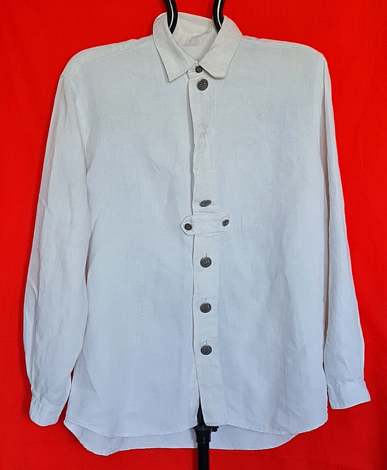 CAMICIA VINTAGE GLORIETTE COSTUMI TIROLE OKTOBERFEST DIRNDL UOMO:US 16 1/2/EU 42 - Immagine 1 di 4