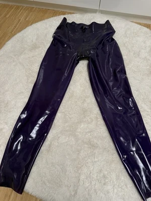 Inner Sanctum Latex Leggings Gr. XL Purple/ Transparent - Bild 1 von 4